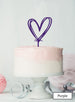 Multi Heart Wedding Valentine's Cake Topper Premium 3mm Acrylic Purple