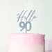 Hello 90 Cake Topper Frosted Blue