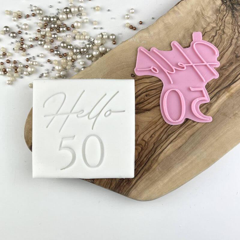 Hello Number Birthday Cookie Cutter and Stamp