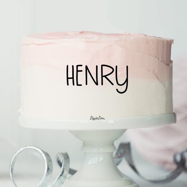 Henry Font Style Cake Motif