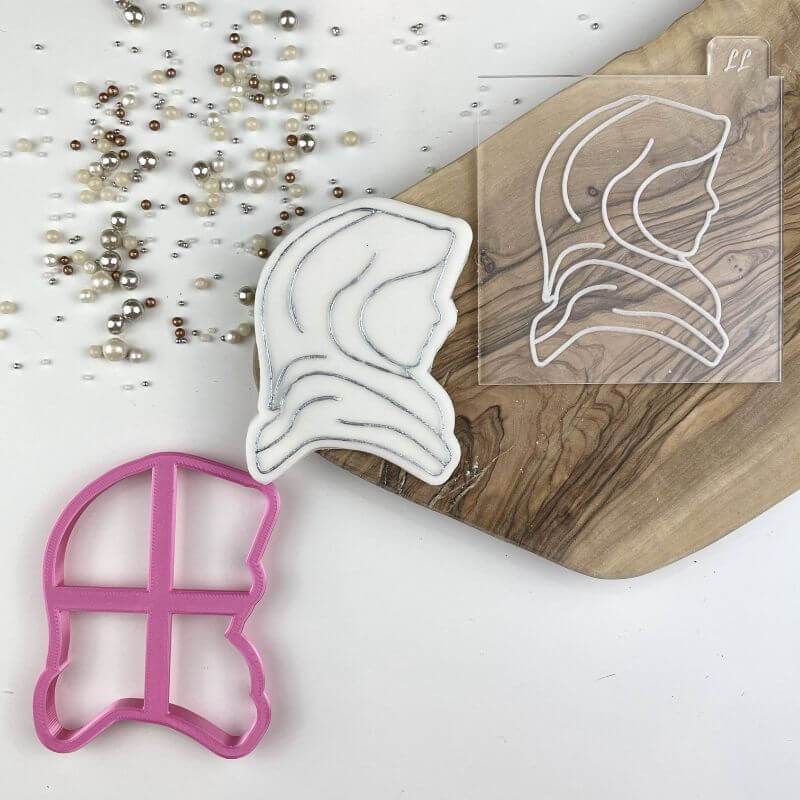 Hijabi Head Scarf Ramadan Cookie Cutter and Embosser