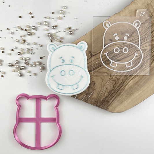 Hippo Jungle Cookie Cutter and Embosser