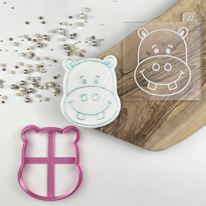 Hippo Jungle Cookie Cutter and Embosser