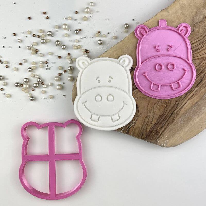 Hippo Jungle Cookie Cutter and Stamp