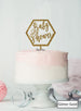 Baby Shower Hexagon Cake Topper Premium 3mm Acrylic Glitter Gold