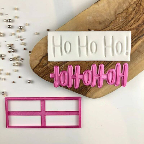 Ho Ho Ho! Style 2 Christmas Cookie Cutter and Stamp
