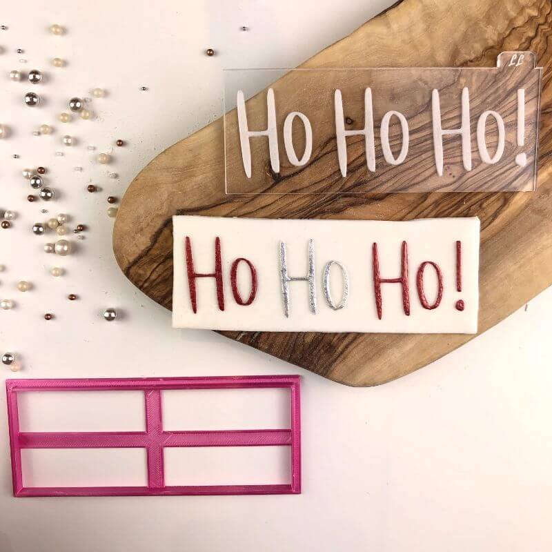 Ho Ho Ho! Style 2 Christmas Cookie Cutter and Embosser
