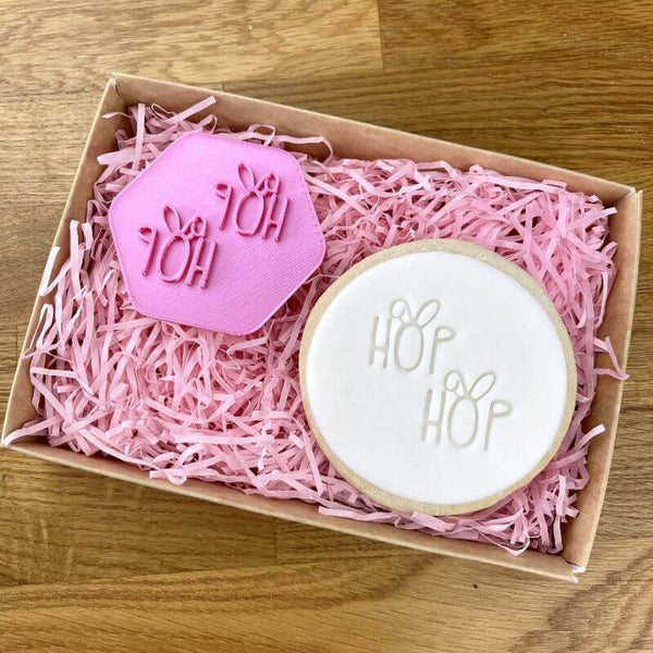 Hop Hop with Bunny Ears Easter Cookie Stamp