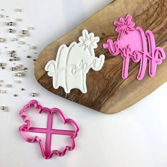 Hope Christmas Cookie Cutter and Stamp