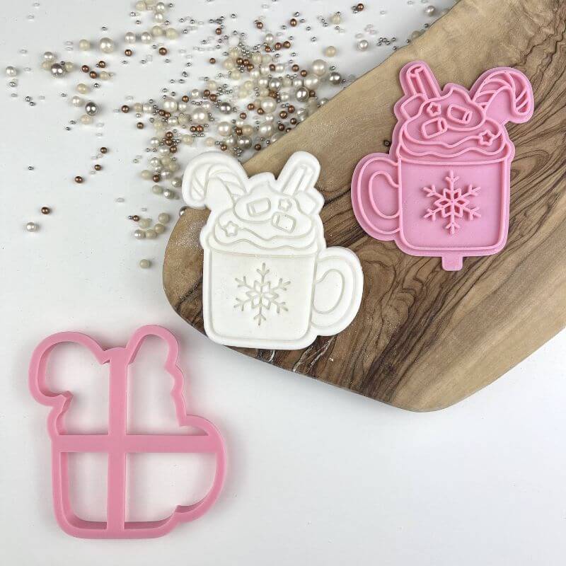 Cup of Hot Chocolate Christmas Cookie Cutter and Stamp by Luvelia