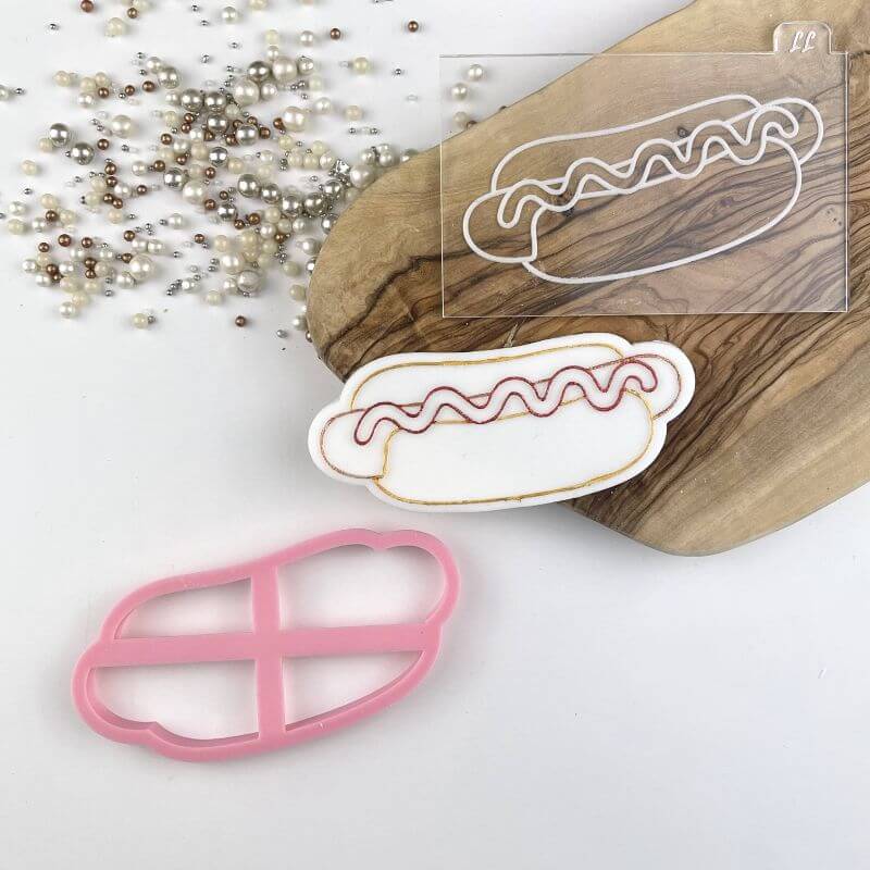 Hot Dog Food and Drink Cookie Cutter and Embosser