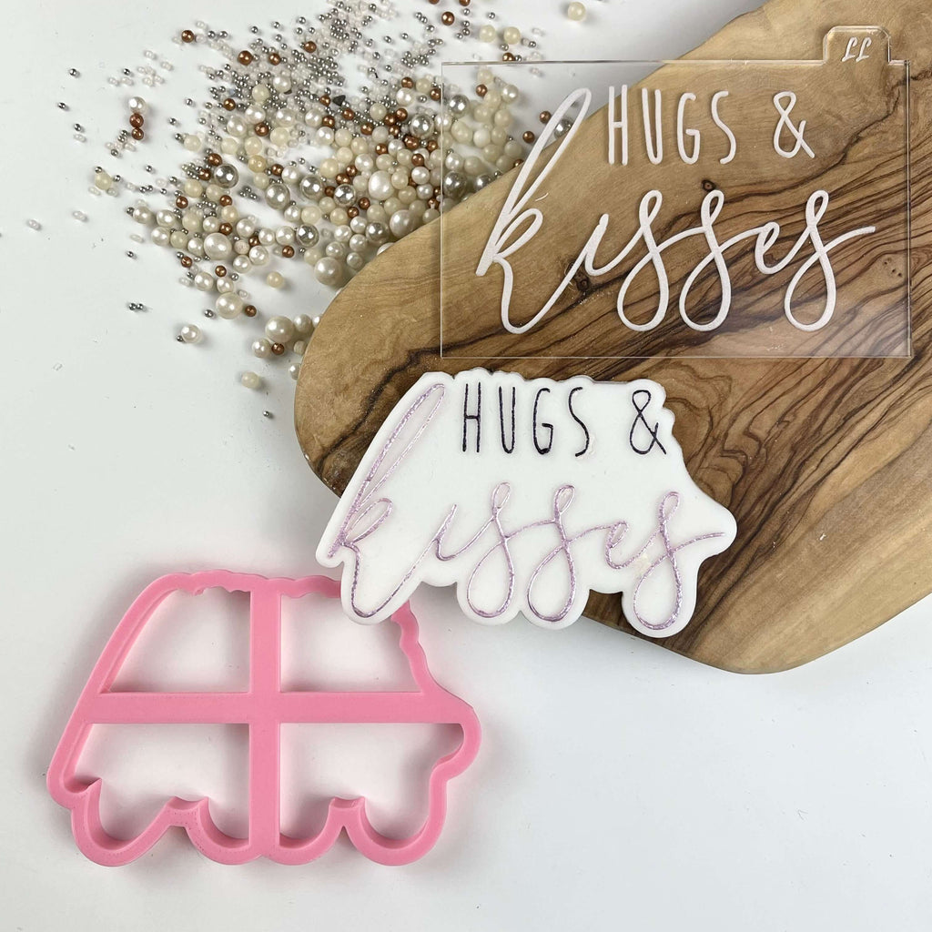 Hugs and Kisses Style 2 Valentine's Cookie Cutter and Embosser