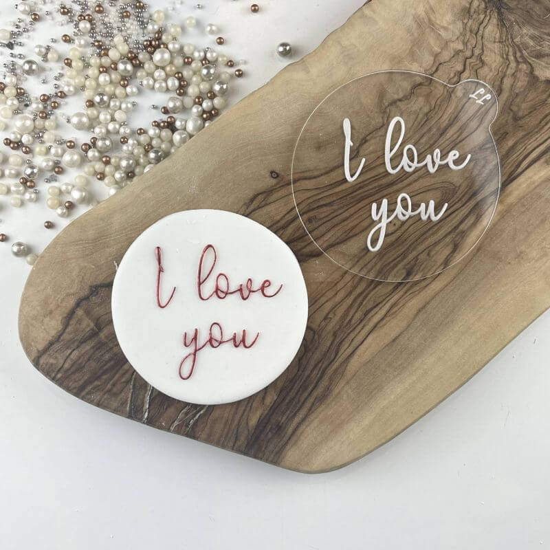 I Love You Style 2 Mother's Day Cookie Embosser