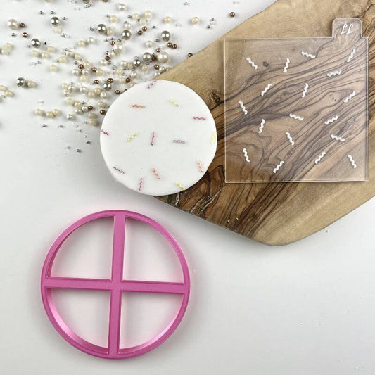 Birthday Confetti Texture Tile Cookie Cutter and Embosser