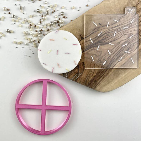 Birthday Confetti Texture Tile Cookie Cutter and Embosser