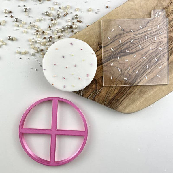 Birthday Sprinkles Texture Tile Cookie Cutter and Embosser