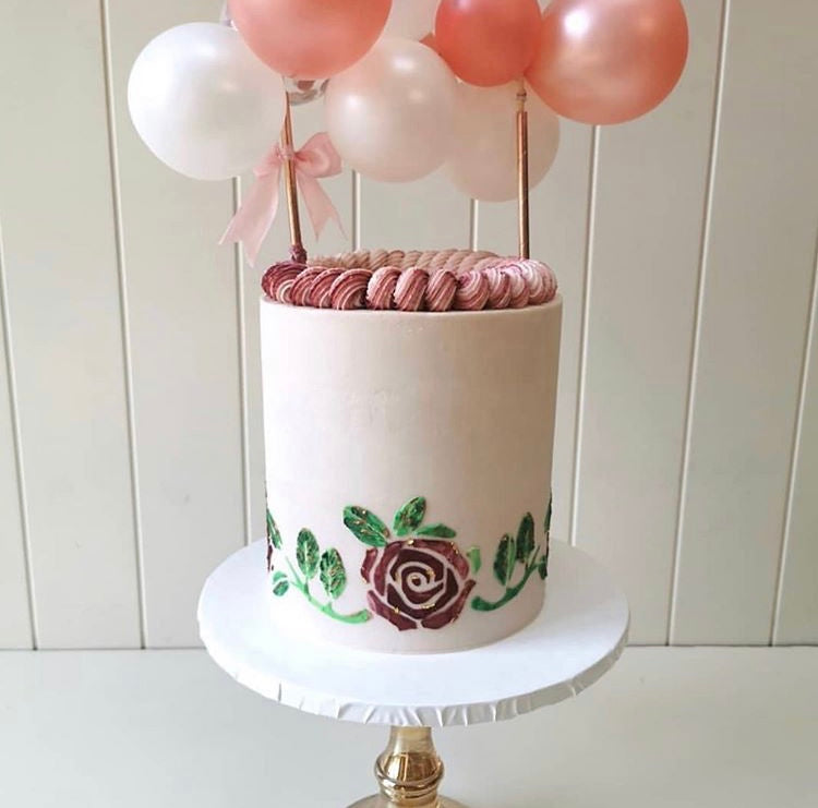 The Wild Rose Cake Stencil - Border Design