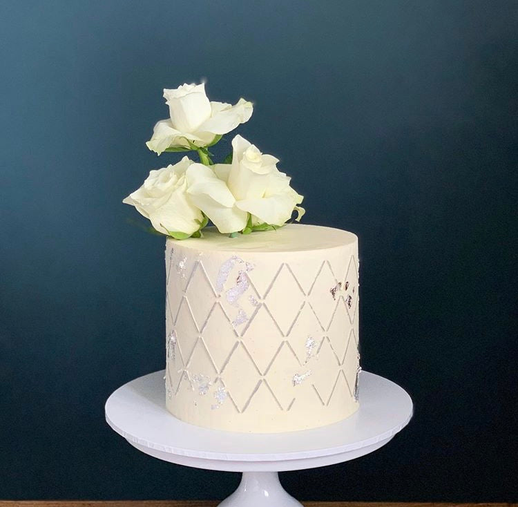 Diamond Elements Cake Stencil - Full Size Design