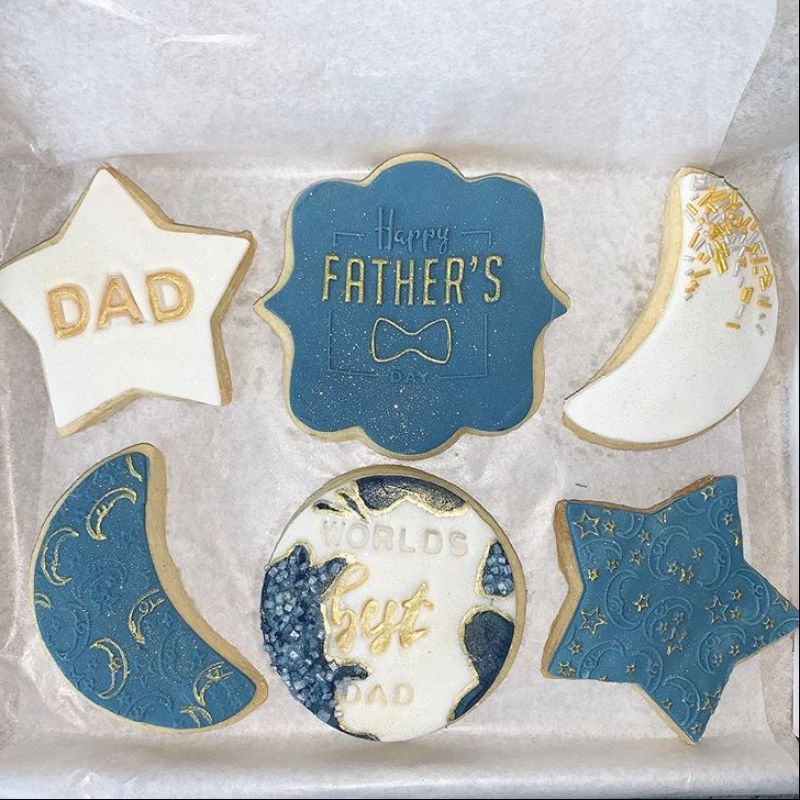 Happy Father's Day with Moustache Style 3 Cookie Embosser