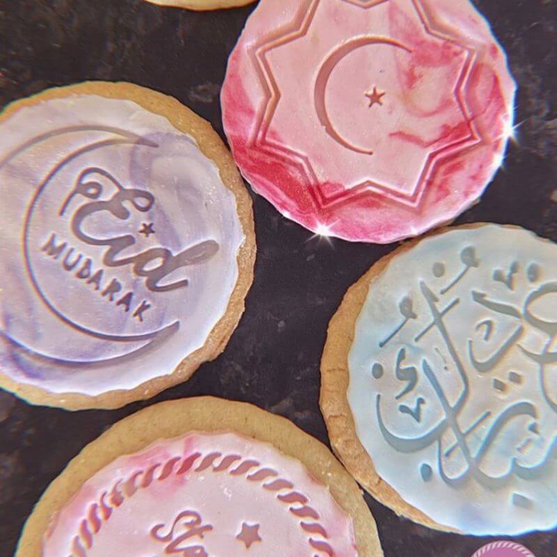 Eid Mubarak Calligraphy Cookie Stamp