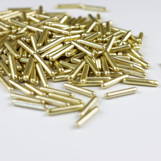 Yellow Gold Metallic Rod Sprinkles