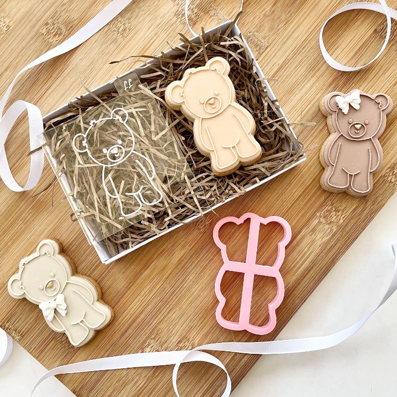 Cutesy Teddy Bear Cookie Cutter and Embosser