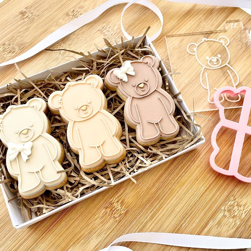 Cutesy Teddy Bear Cookie Cutter and Embosser