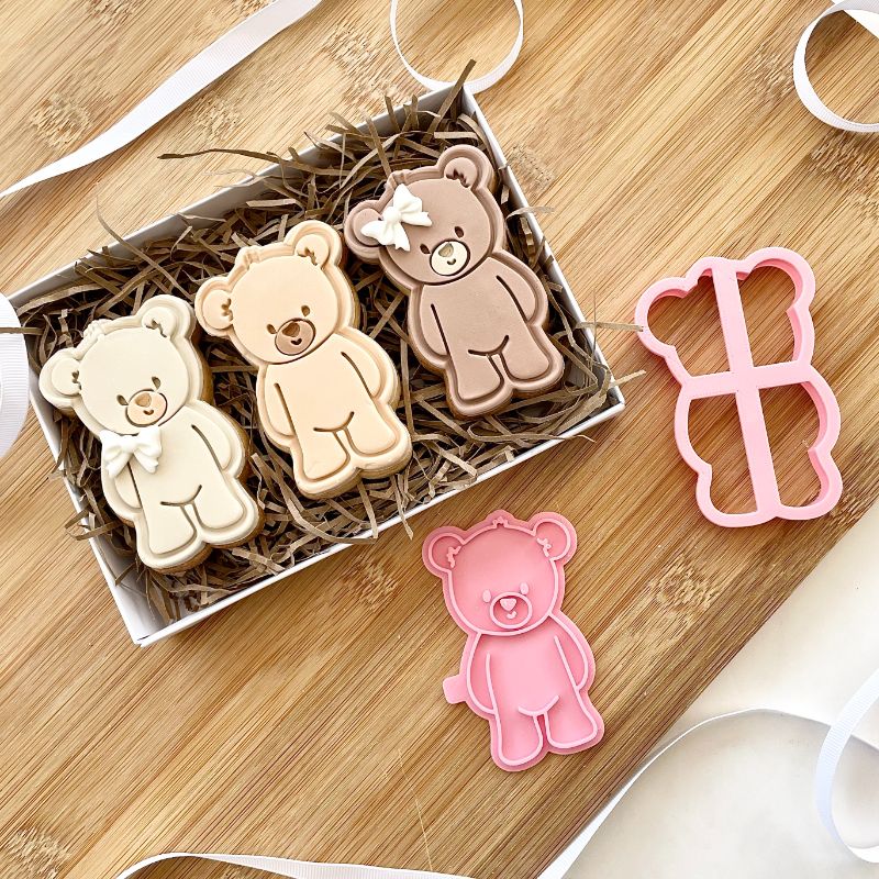 Cutesy Teddy Bear Cookie Cutter and Stamp