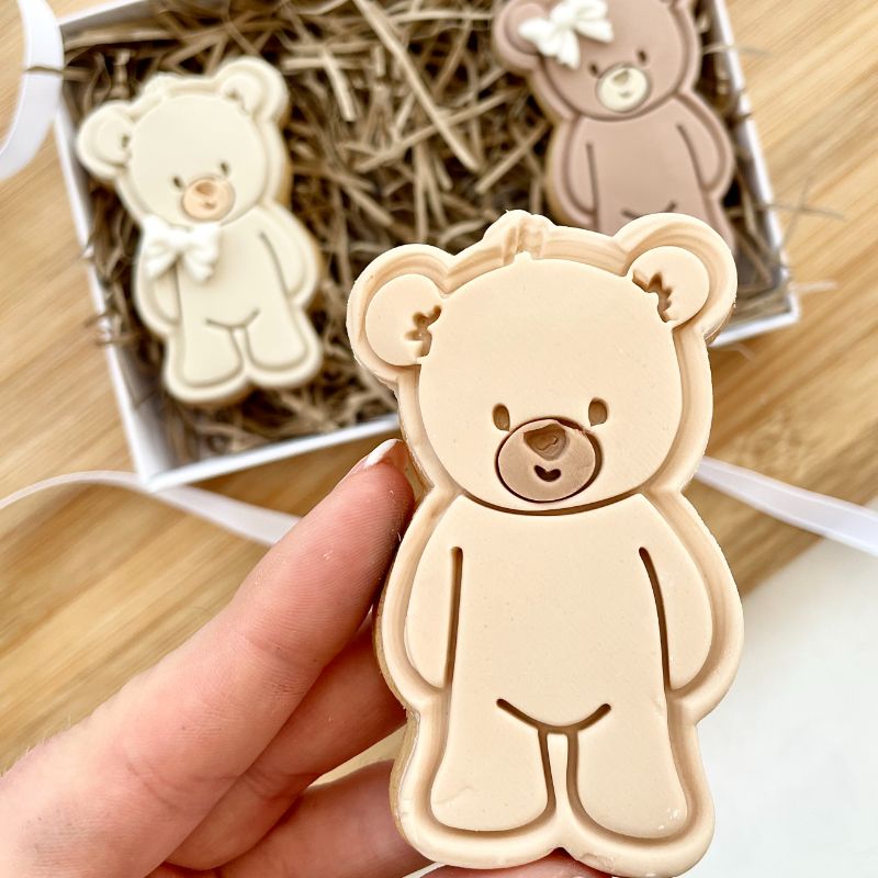 Cutesy Teddy Bear Cookie Cutter and Stamp