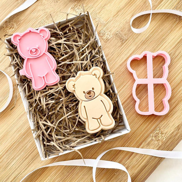 Cutesy Teddy Bear Cookie Cutter and Stamp