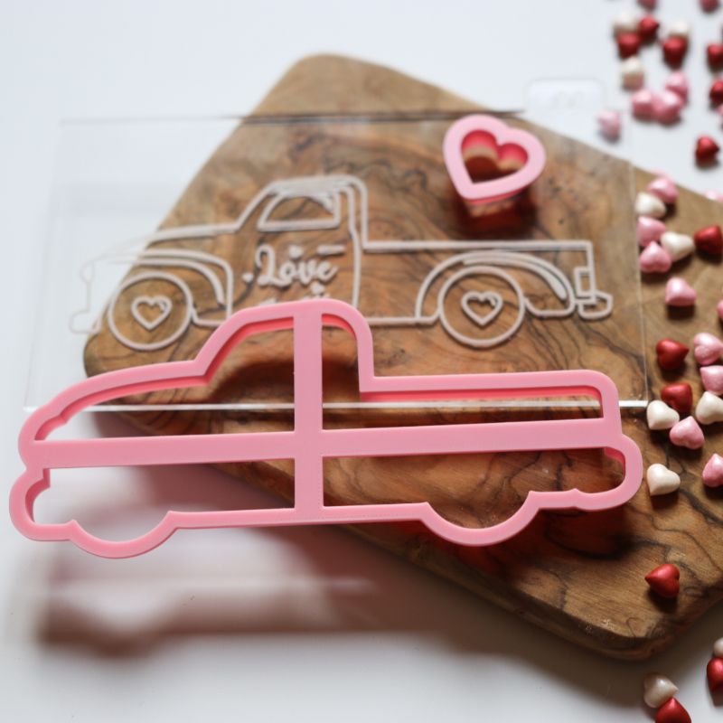 Love Truck Valentine's Cookie Cutters and Embosser