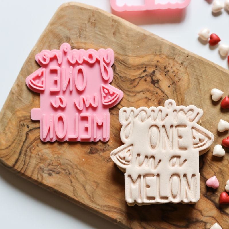 You're One In A Melon Valentine's Cookie Cutter and Stamp
