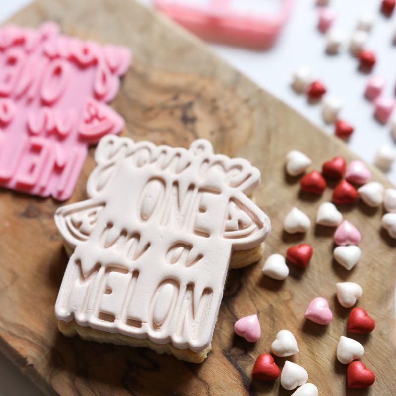 You're One In A Melon Valentine's Cookie Cutter and Stamp