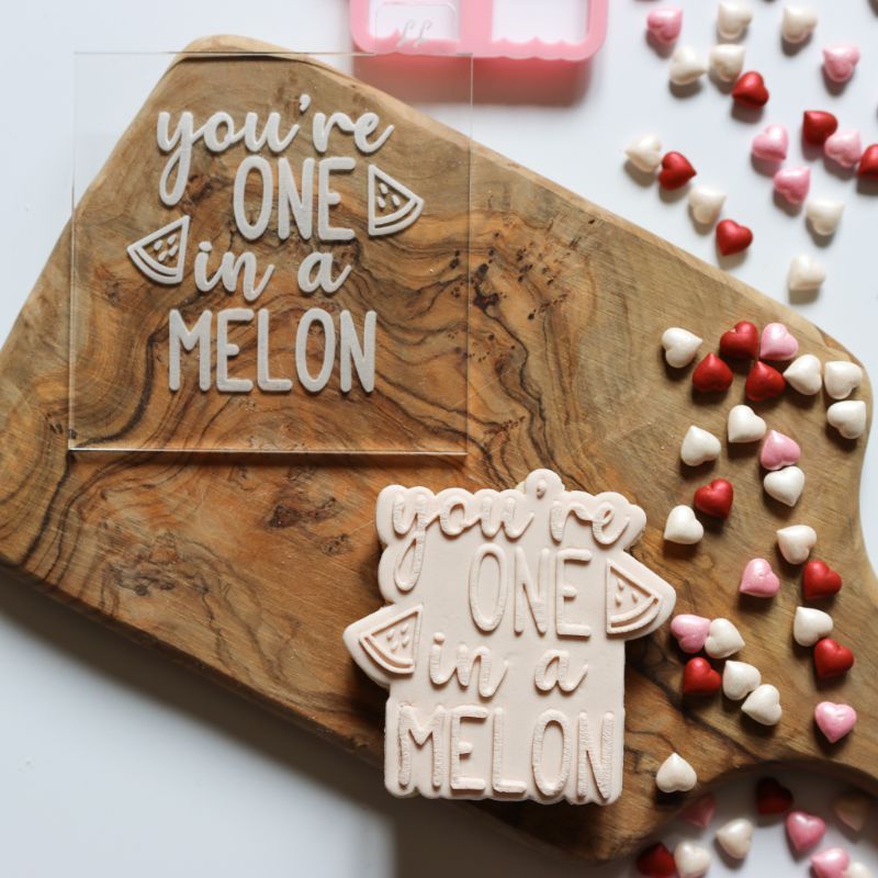 You're One In A Melon Valentine's Cookie Cutters and Embossers