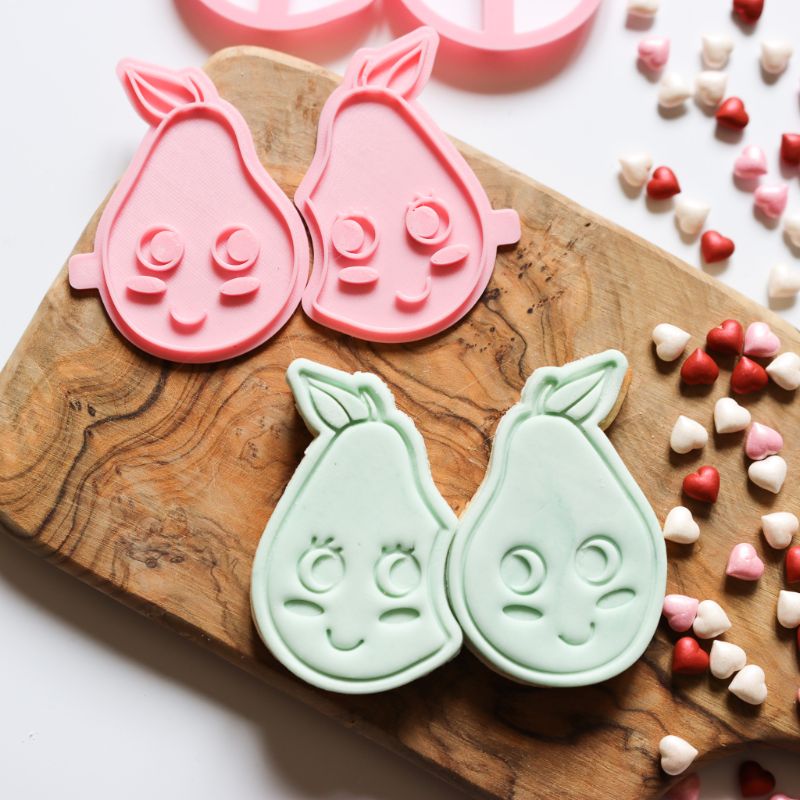 We Make A Great Pear Valentine's Cookie Cutter and Stamp