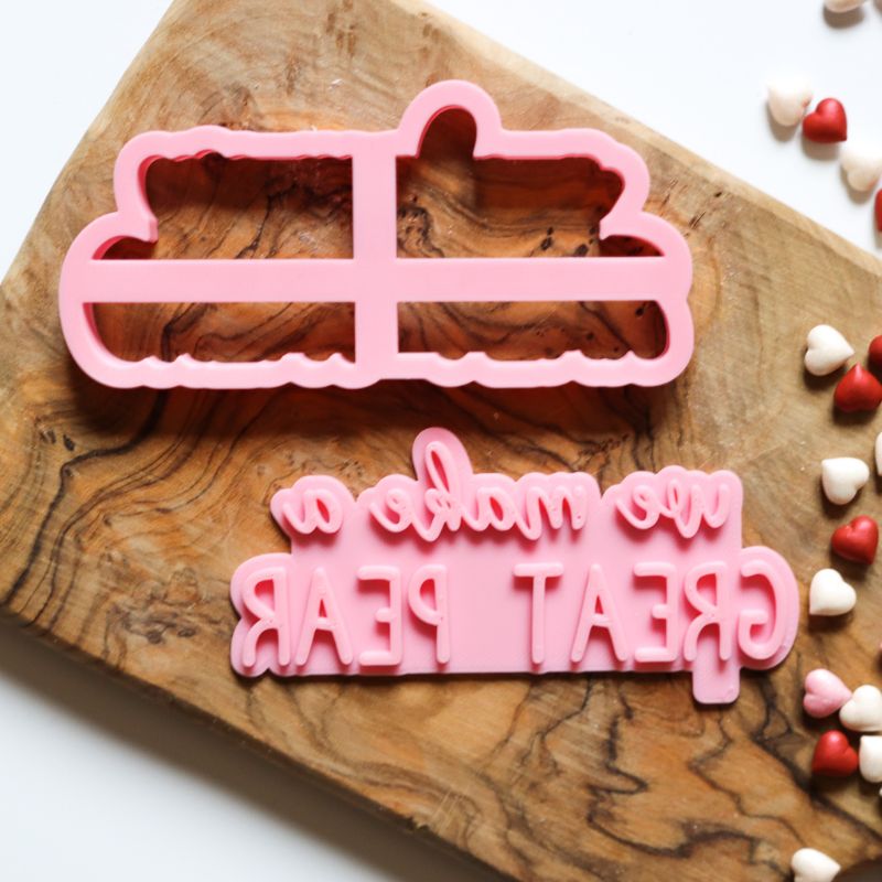 We Make A Great Pear Valentine's Cookie Cutter and Stamp