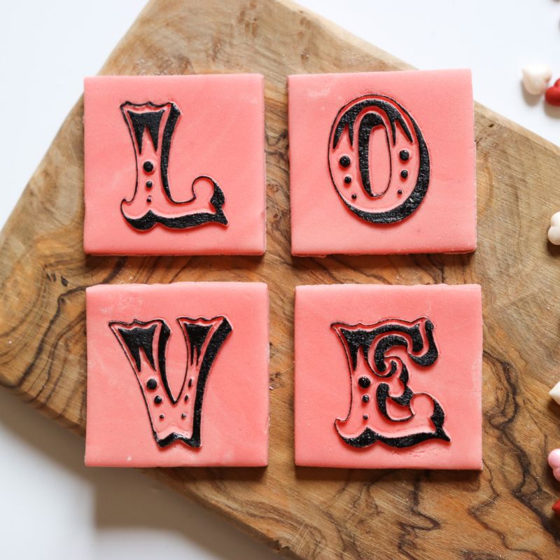 LOVE Letters Valentine's Cookie Cutter and Embosser