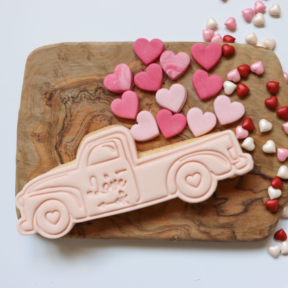 Love Truck Valentine's Cookie Cutter and Stamp