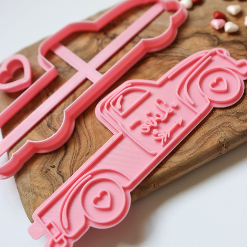 Love Truck Valentine's Cookie Cutter and Stamp