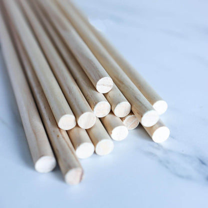 LissieLou food-safe wooden cake dowels – 14-inch long, 12mm thick supports for tiered cakes
