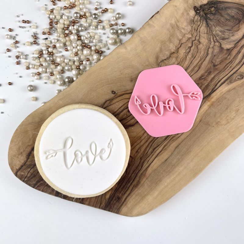 Mini Love with Arrow and Heart Valentine's Cookie Stamp