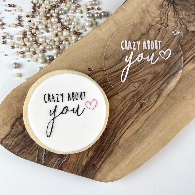 Mini Crazy About You Valentine's Cookie Embosser