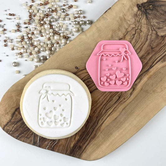 Mini Jar of Hearts Valentine's Cookie Stamp