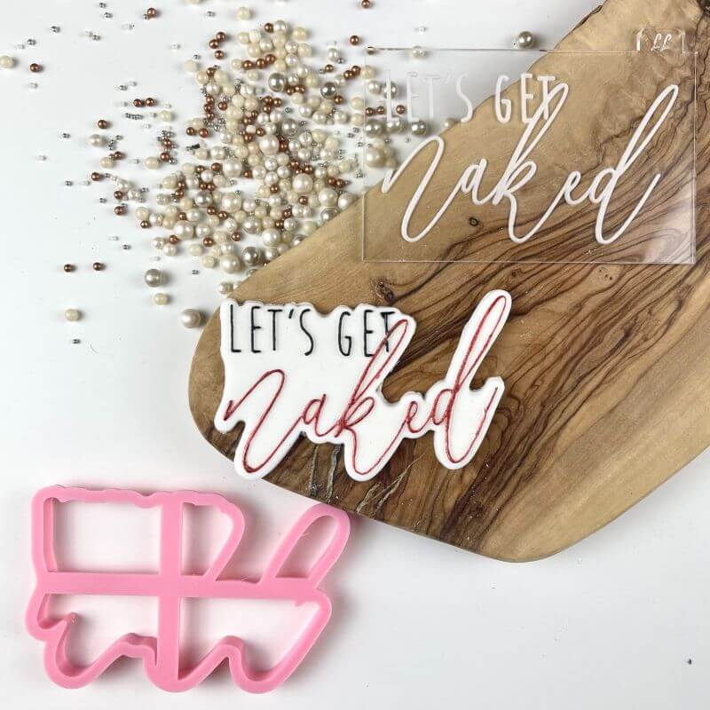 Let's Get Naked Valentine's Cookie Cutter and Embosser
