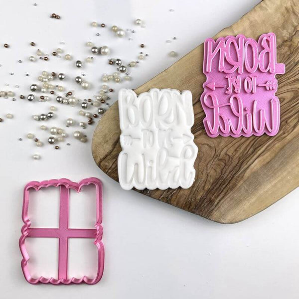 Born to be Wild Baby Shower Cookie Cutter and Stamp