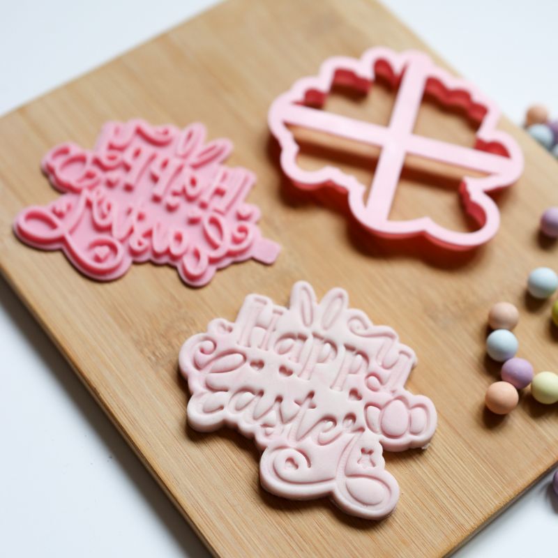 Happy Easter Style 3 Cookie Cutter and Stamp