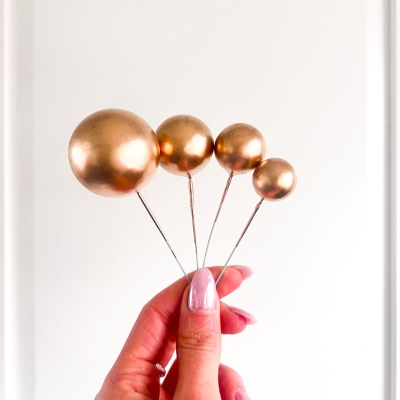 Cake Balls Set of 4 - Metallic Gold