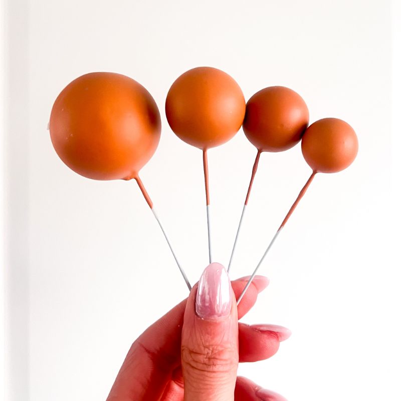 Cake Balls Set of 4 - Burnt Orange