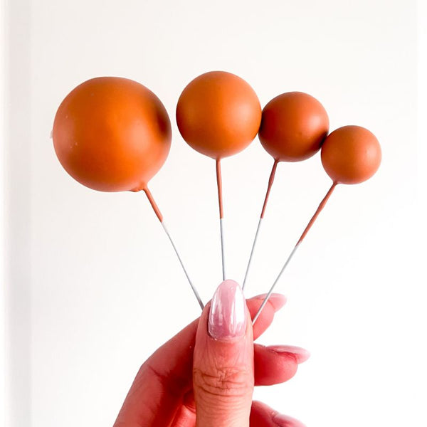 Cake Balls Set of 4 - Burnt Orange