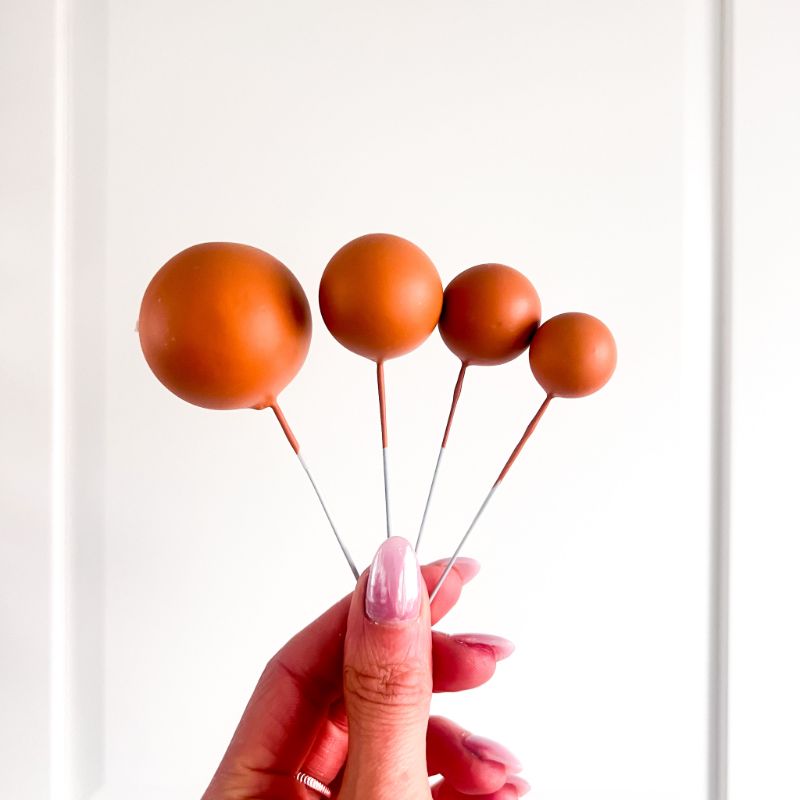 Cake Balls Set of 4 - Burnt Orange